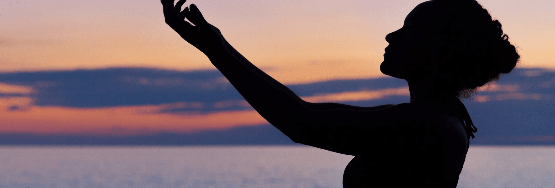 Silhouette against sunset